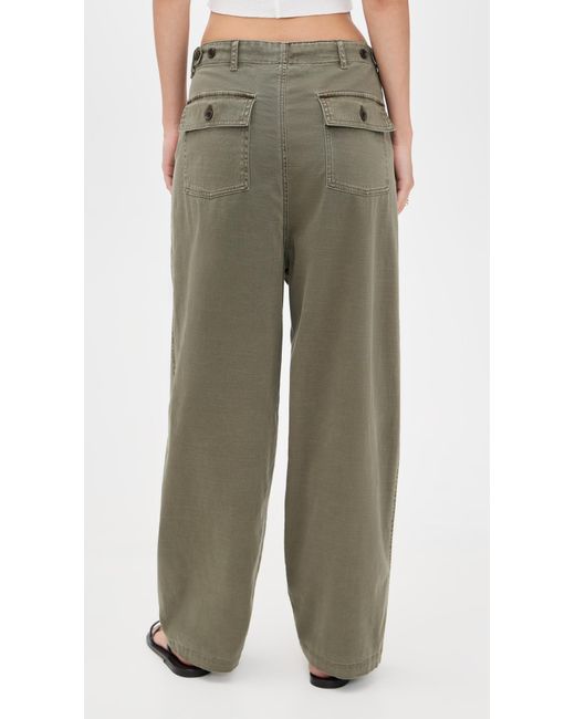 James Perse Green Oversized Military Pants