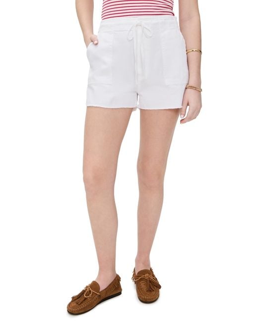 Re/done White Beach Shorts