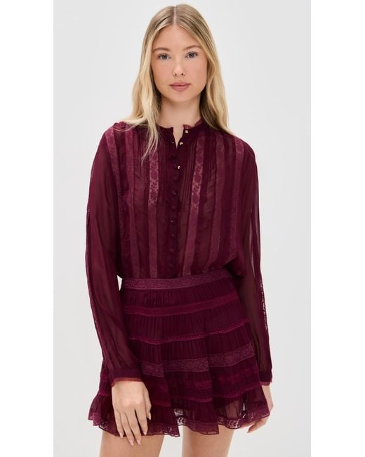 LoveShackFancy Red Alvynne Top