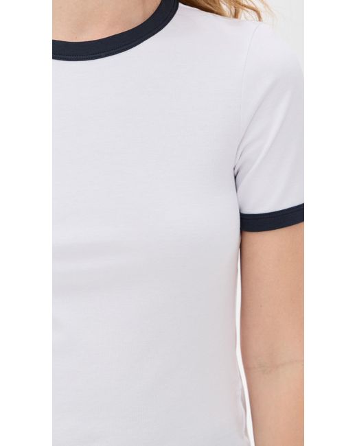 Rag & Bone White Mia Ringer Tee