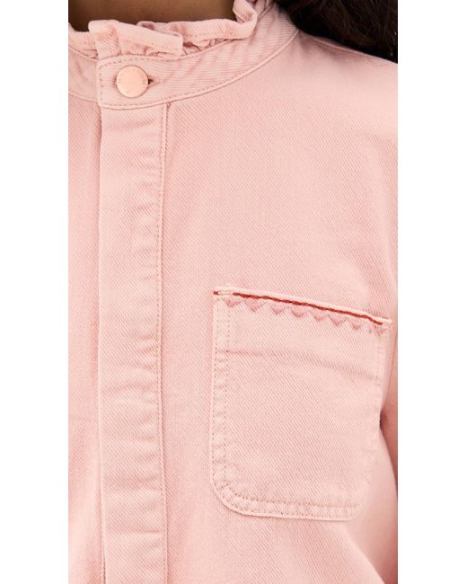 seventy + mochi Pink Ziggy Cropped Jacket