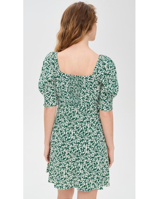 Madewell Crepe V Neck Printed Mini Dress in Green | Lyst Madewell Crepe V Neck Printed Mini Dress in Green | Lyst