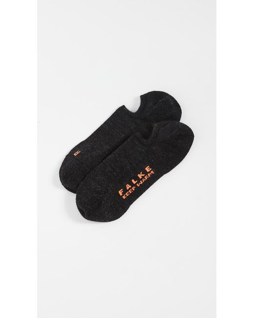 FALKE Wool Keep Warm Invisible Socks in Anthracite (Black) - Lyst
