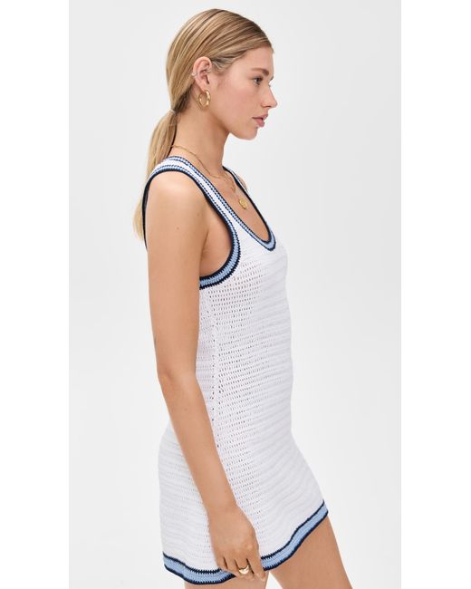 The Upside White Elsa Crochet Mini Dress