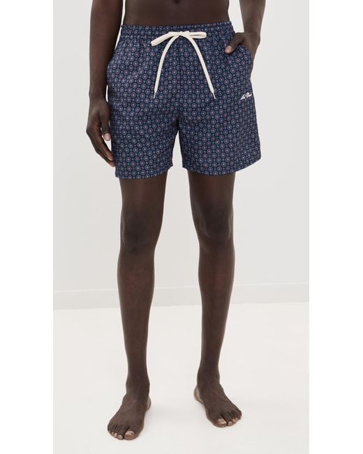 Les Deux Blue Stan Ornament Aop Swim Shorts 2.0 for men