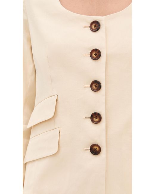 Rag & Bone Natural Roslyn Linen Blazer