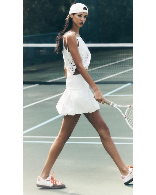 Wayf White Bubble Skirt