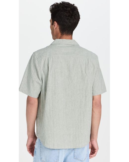 Onia White Tretch Yarn Dyed Vacation Hirt Age for men