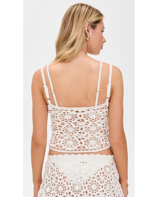 Frankie's Bikinis Black Seaside Crochet Tank