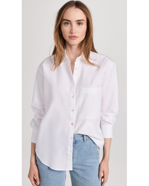 Ayr The Deep End Button Down Shirt in White | Lyst