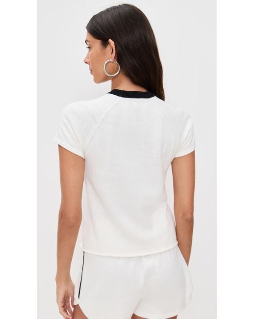 Le Bos White Ringer Tee