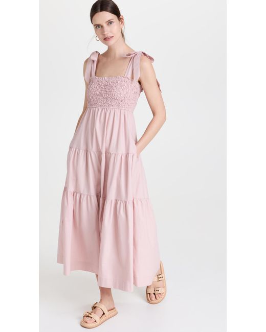 En Saison Cotton Matisse Midi Dress in Pink | Lyst Canada