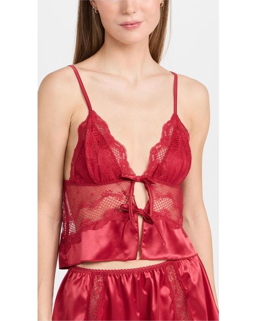 KAT THE LABEL Red Lucille Camisole