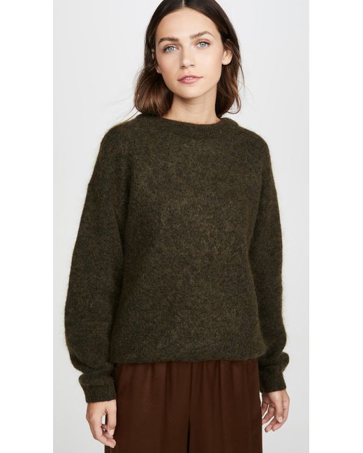 Acne Green Dramatic Mohair Sweater