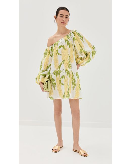 BERNADETTE Multicolor Raquel Printed Linen Short Dress