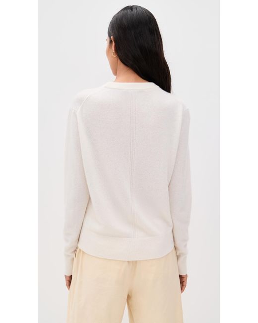 White + Warren Multicolor Cashmere Crew Pullover