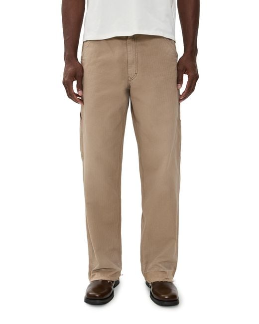 Maison Margiela Natural Canvas Work Pants for men