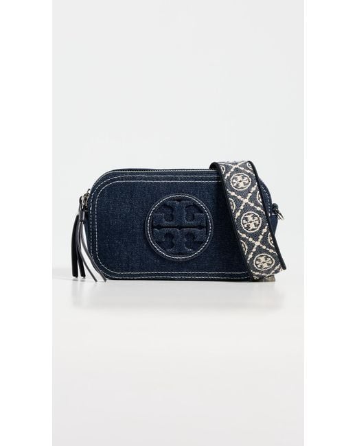 Tory Burch Blue Miller Denim Mini Crossbody Bag