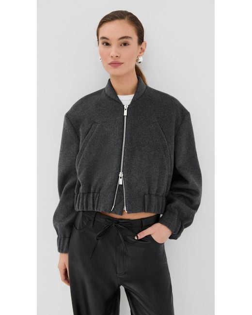 Another Tomorrow Black Bomber Jacket