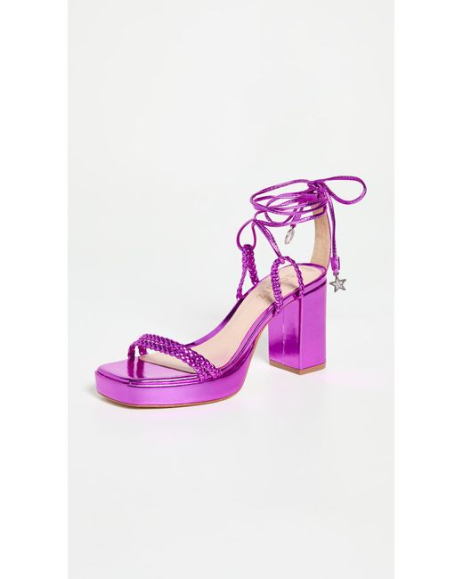 Schutz Lunah Plat Sandals in Bright Violet (Purple) - Lyst