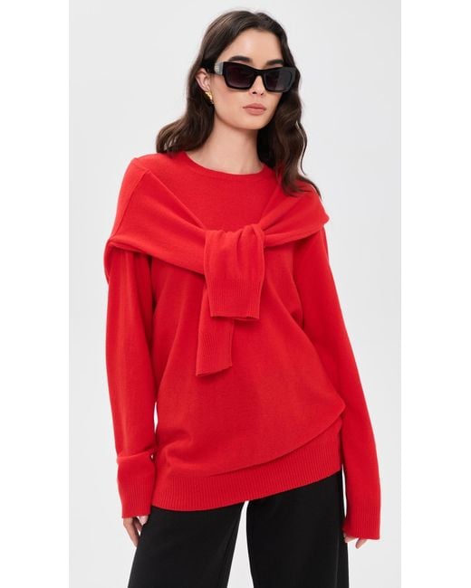 Source Unknown Red Tio Extra Shawl Sweater