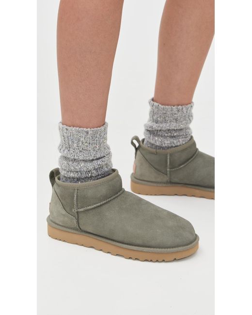 Ugg Green Classic Ultra Mini Boots