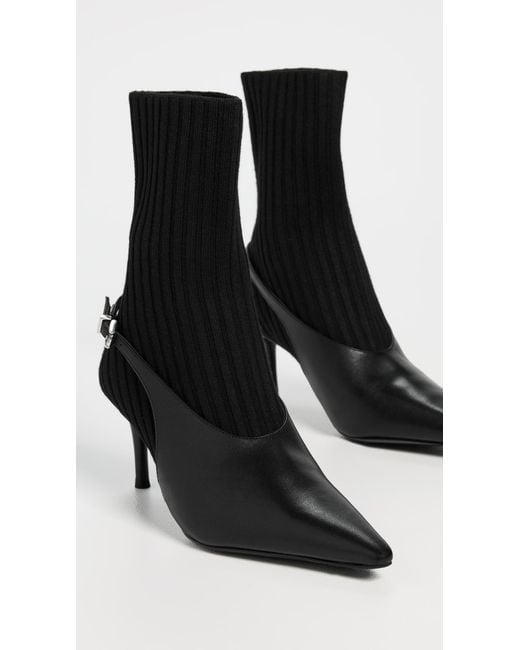 Rag & Bone Black Mercer Sock Slingback Boots