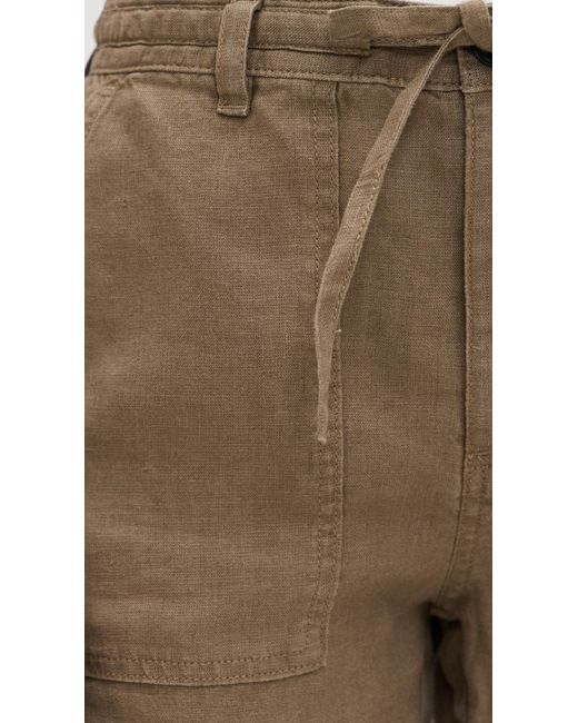 Madewell Natural Linen Pull-On Drawstring Shorts