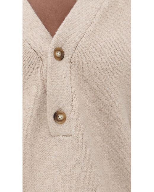 Faherty Brand Natural Jackson V Neck Popover