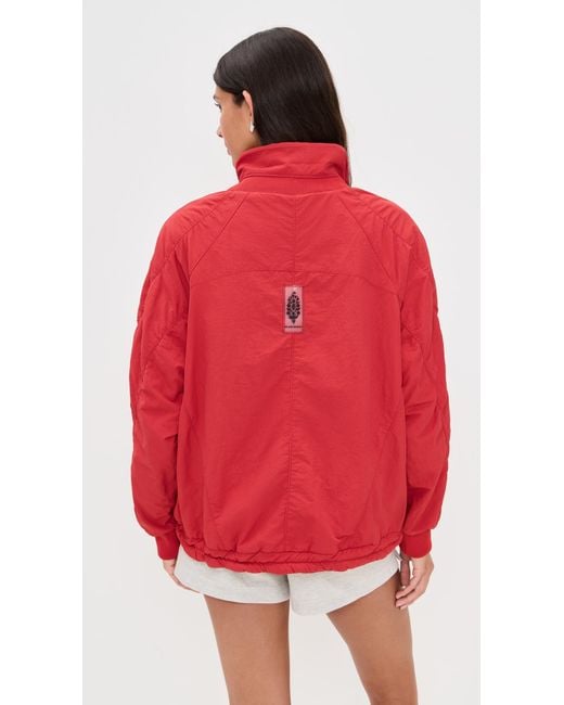 Fp Movement Red Breeze Blocker Jacket