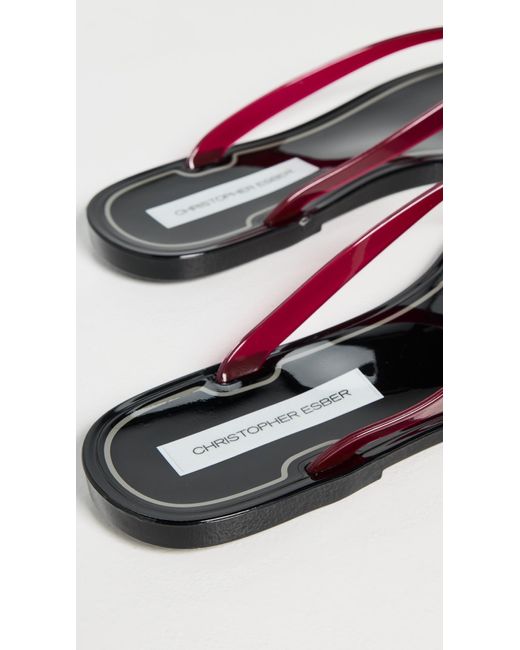 Christopher Esber Black Jo Flip Flops