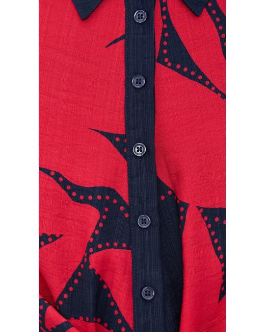 Seven Wonders Red Arlette Sleeved Mini Dress