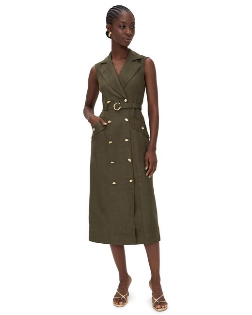 Aje. Blake Utility Midi Dress in Green | Lyst