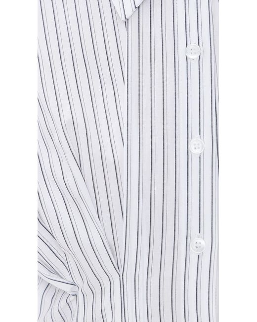 Le Bos White Roberta Button Down Dress