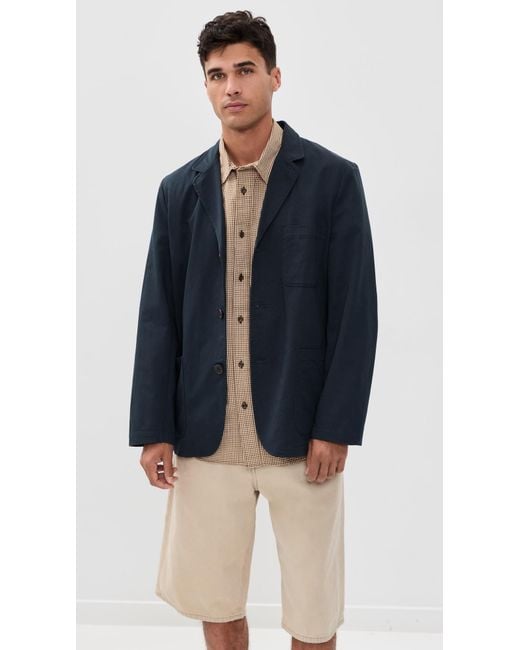 Universal Works Blue Three Button Jacket for men