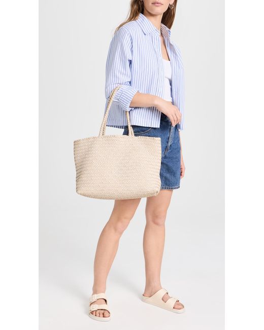 Madewell White Transport Early Weekender Woven Tote
