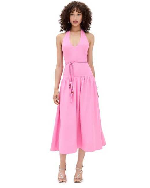 MINKPINK Pink Melody Drop Wasit Midi Dress