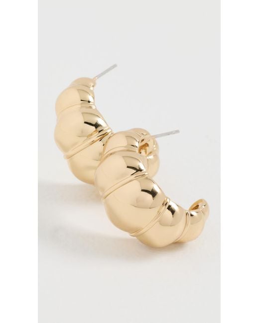 Lelet Natural Glossy Croissant Hoop Earrings