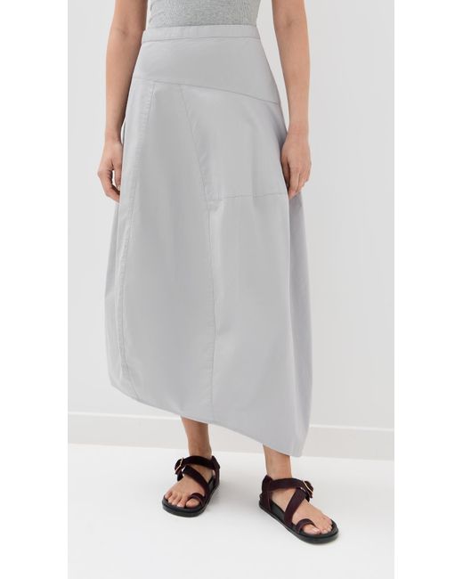 Tibi Gray Garment Dyed Asymmetrical Balloon Skirt