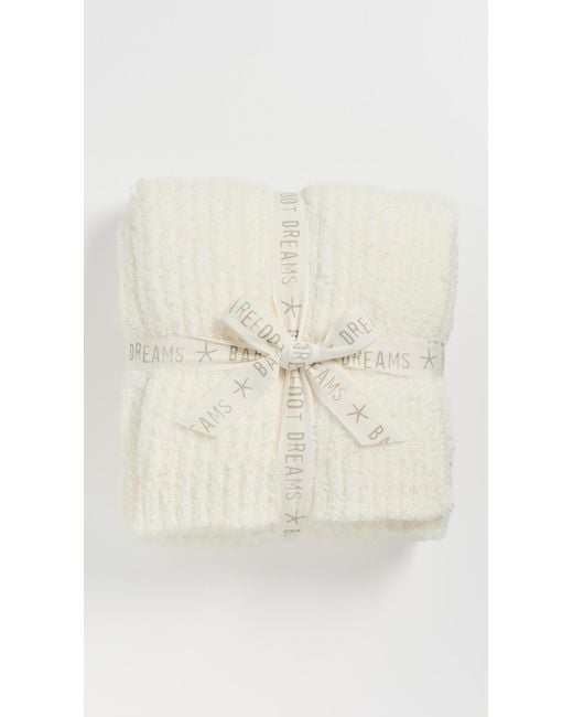 Barefoot Dreams White Cozychic Ribbed Throw