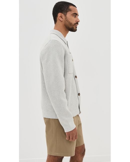 Les Deux Gray Fischer Cotton Milano Overshirt for men