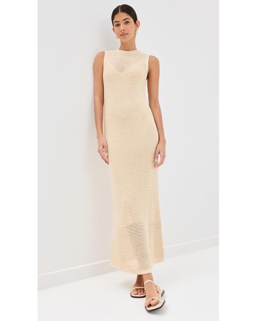 Reformation Multicolor Camille Open Knit Maxi Dress