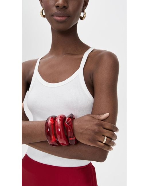 Luv Aj Red The Formentera Bangle Set