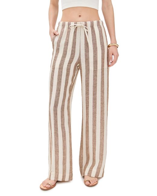 Faherty Brand Natural Palma Linen Drawstring Pants