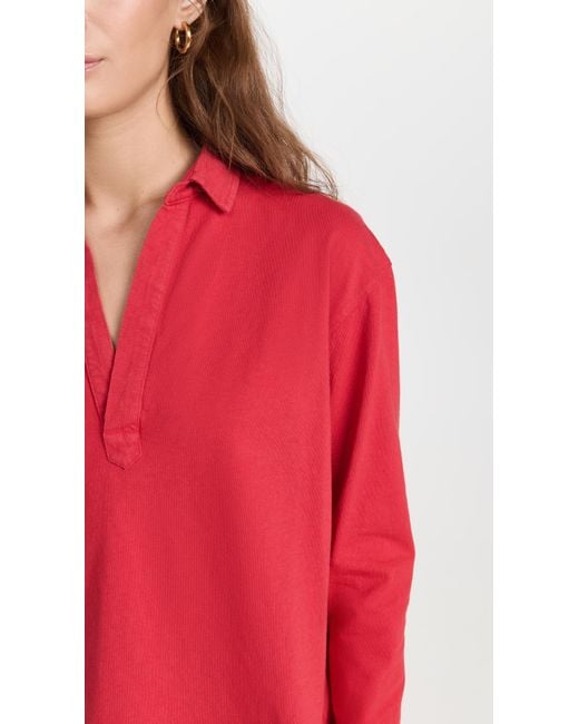 Frank & Eileen Red Popover Henley