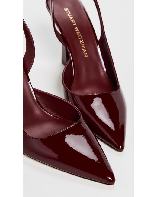 Stuart Weitzman Brown Vinnie 85Mm Dorsay Slingback Pumps