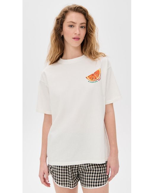 Damson Madder White Spritz Boyfriend Tee