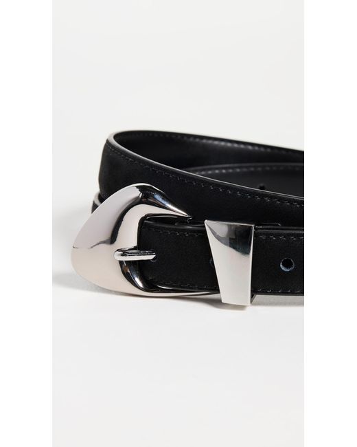 Shashi Black Isosceles Buckle Belt