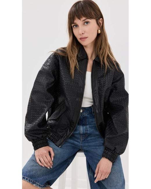 Lioness Black Lione Kenny Woven Bomber Jacket
