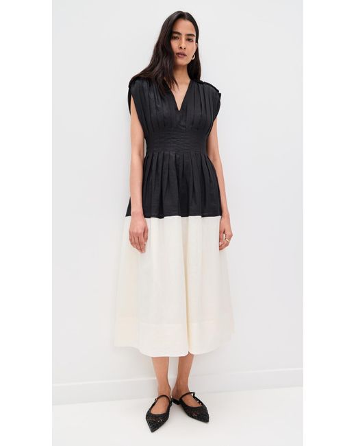 Sea Black Nicola Ramie Tank Midi Dress
